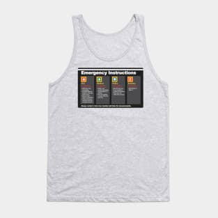 Subway Emergency Instructions Tank Top